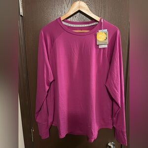 NWT Puma UPF 40 Women’s Long Sleeve Purple Crewneck Top XXL